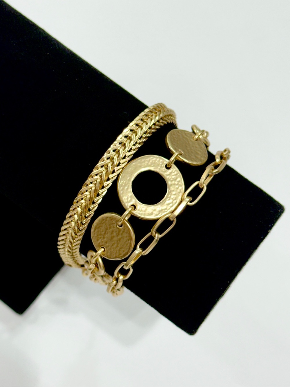 Chico’s Gold Multi Chain Statement Bracelet NEW